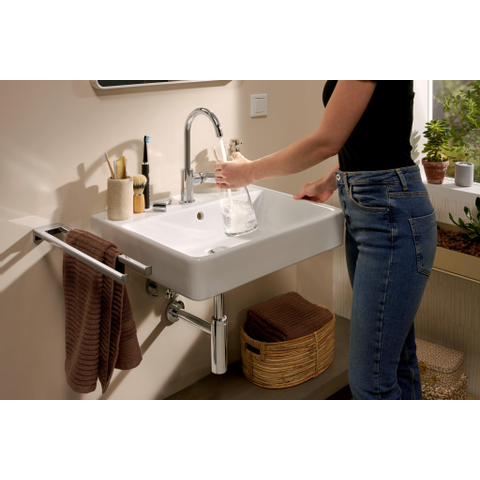 Hansgrohe Flowstar S Premium designbekersifon 5/4 met muurbuis - met rozet - hoogglans chroom 0452098