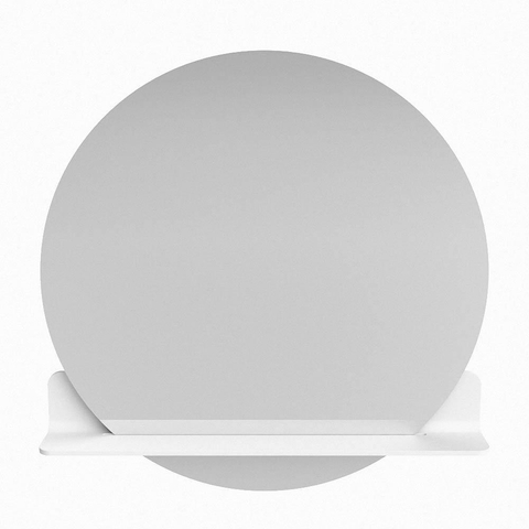 Mondiaz SPOT spiegel – Ø80 cm – met planchet – Talc (wit) SW1235468