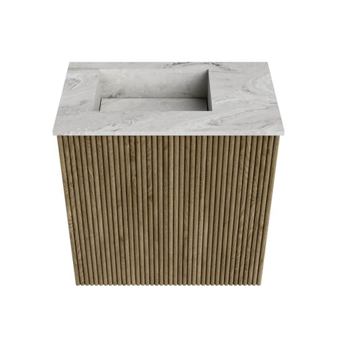 Mondiaz JOYA-DLUX Meuble de toilette 40cm - couleur Dusk - Lavabo FAYE position Gauche Sans trou de robinet couleur Glace. SW1423124