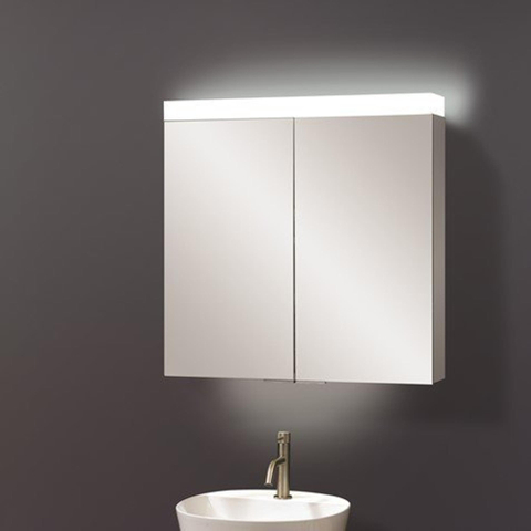 Crosswater Cabinet Image Spiegelkast - 70x70cm - IP44 - LED verlichting - deurlinks of rechts - zilver SW876239