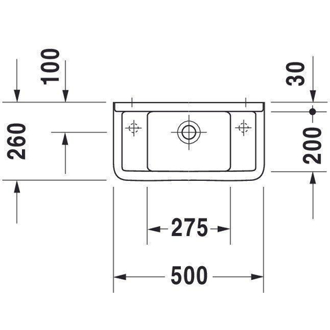 Duravit Starck 3 Fontein - 50 x - 26 cm - wit 0313688