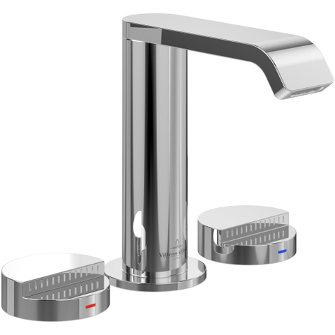 Villeroy & Boch Dawn wastafeluitloop set - zonder pop up afvoergarnituur - wandmontage afbouwdeel - hoogglans chroom SW974306