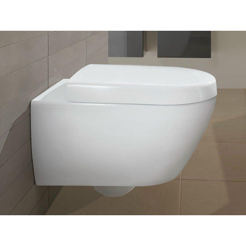 Villeroy & Boch Subway 2.0 toiletset - met inbouwreservoir - softclose en quick release closetzitting en bedieningsplaat - wit SW10173