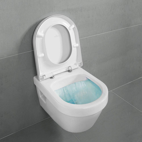 Villeroy & Boch Architectura toiletset Geberit inbouwreservoir toiletzitting Delta25 bedieningsplaat - glans wit SW225874