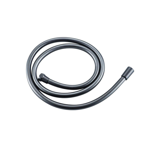 Fortifura Calvi Inbouw Regendoucheset - thermostatisch - plafondarm - 25cm - hoofddouche - ronde handdouche - gladde doucheslang - PVD - geborsteld gunmetal (antraciet) SW1233133
