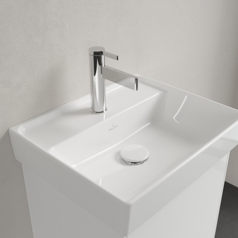 Villeroy & Boch Collaro fontein - 45x37cm - zonder overloop - 1 kraangat CeramicPlus - White Alpine (glans wit) SW358369