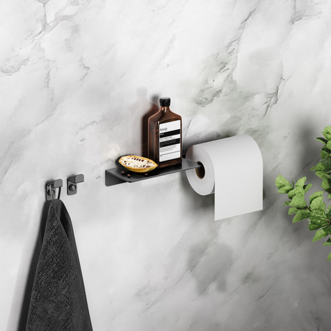 Clou Fold toiletrolhouder zonder klep gunmetal geb. PVD SW917266