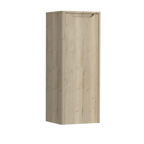 H&R badmeubelen Juice Halfhoge Kast - 40x35x100cm - met ronde hoeken - 1 deur - rechtsdraaiend - french oak SW875388