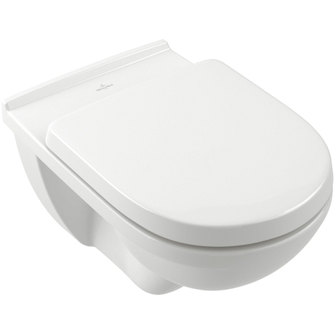 Villeroy & Boch O.novo wandcloset - 56cm - met spoelrand - diepspoel - zonder zitting - White Alpine (glans wit) 0124124