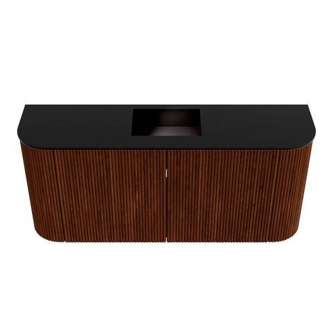 Mondiaz JOYA 93.2cm toiletmeubel - ronding links en rechts kleur Ruby - Wastafel FAYE positie Midden 1 kraangat kleur Urban. SW1421866