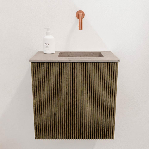 Mondiaz JOYA-DLUX Meuble de toilette 40cm - couleur Dusk - Lavabo FAYE position Droite Sans trou de robinet couleur Saba SW1426035
