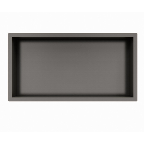 Fortifura Galeria Inbouwnis - 30x60x7cm - PVD - geborsteld gunmetal (antraciet) SW809413
