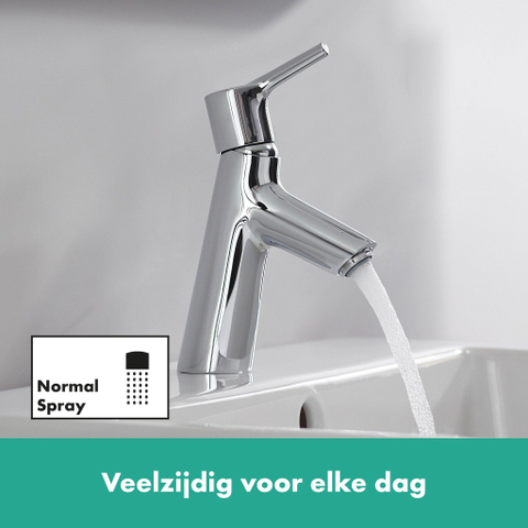 Hansgrohe Talis S wastafelkraan - 80 met push open garnituur - hoogglans chroom SW29006