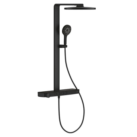 GROHE Rainshower Aqua doucheset - 36cm - rond - hoh 15cm - phantom black (zwart) SW1186037