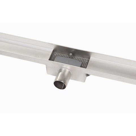 BRAUER Caniveau de douche - sans cadre - 60x7x6.7cm - à fond creux - sortie latérale - inox SW20636
