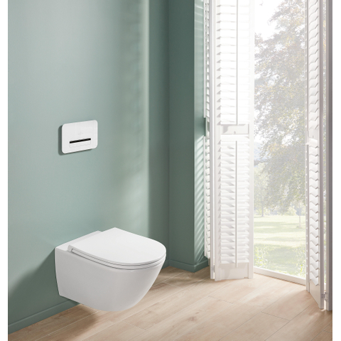 Villeroy & Boch universo twistflush Universo Wandcloset Pack - 56cm twistflush diepsoel zitting - White Alpine (glans wit) SW762339