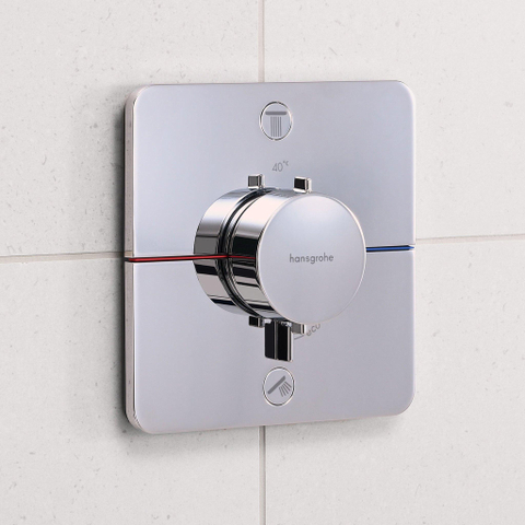 Hansgrohe Showerselect comfort q Thermostaat - inbouw - 2 functies - geïntergreerde zekerheidscombinatie - hoogglans chroom SW918063