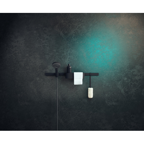 Hansgrohe Wallstoris Handdoekhaak - 1x3.9x3.3cm - 2 stuks - mat zwart SW651297