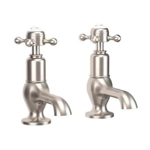 Crosswater Belgravia Crosshead Garderobe Wastafelkranen - set van 2 - geborsteld nikkel (RVS) SW1176908