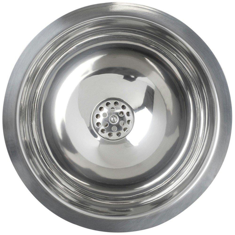 Plieger Rimini inbouwwastafel 33,4cm RVS gepolijst met afvoerplug 4339508
