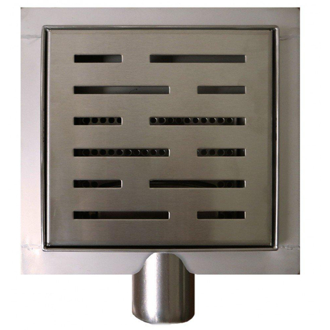Wiesbaden 3e generatie bonde de douche avec bride et sortie latérale 20 x 20 cm RVS SW20694