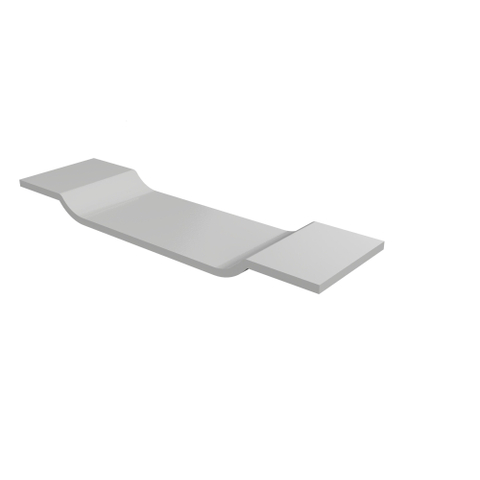 Crosstone by Arcqua Solid Surface badbrug 75x20cm mat wit SW486536
