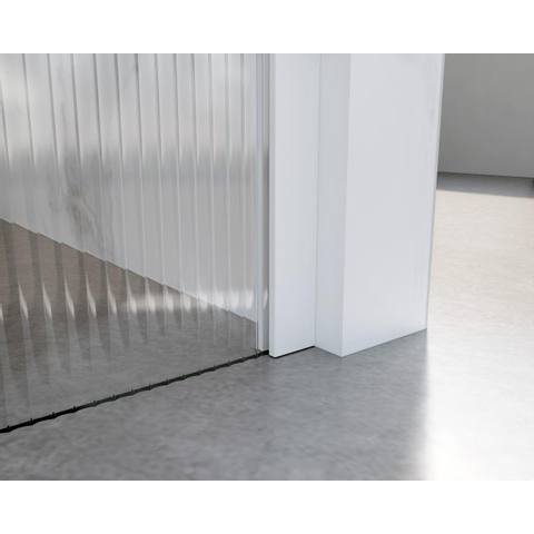 Fortifura Galeria Douche à l'italienne - 110x200cm - verre nervuré - Blanc mat SW917140
