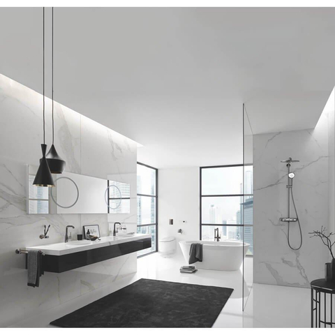 Grohe Euphoria SmartControl Regendoucheset Opbouw - hoofddouche 31cm - hannddouche rond - hard graphite (antraciet) SW484604