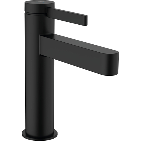Hansgrohe Finoris 1 greeps wastafelkraan - 110 - coolstart - met afvoerplug - mat zwart SW651449