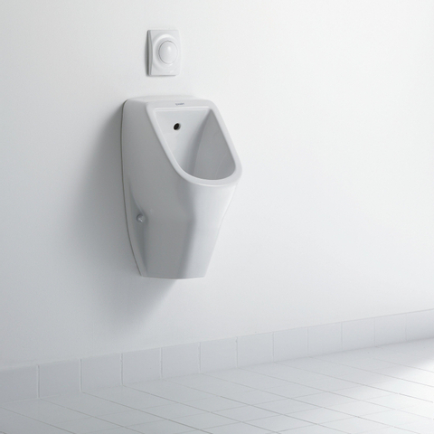 Duravit D Code Cuvette d’urinoir avec arroseur et fixation avec siphon et connexion derrière Blanc 0315129