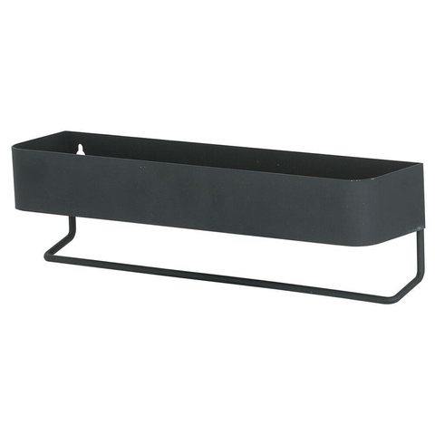 Sealskin Brix Étagère murale avec porte-serviettes 35 cm Métal Noir SW196168