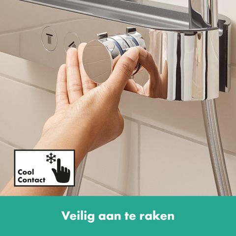 Hansgrohe Pulsify s Showerpipe - 260 - 1jet - ecosmart - met ShowerTablet - select - 400 - hoogglans chroom SW651079