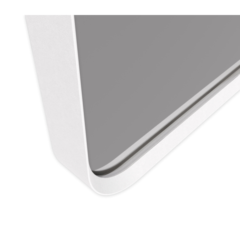 Saniclass Retro Line Square Spiegel - 80x80cm - vierkant - afgerond - frame - mat wit SW493097