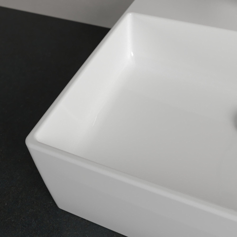 Villeroy & Boch memento 2.0 opzetwastafel - 50x42cm - met 1 kraangat - zonder overloop - White Alpine (glans wit) SW479705