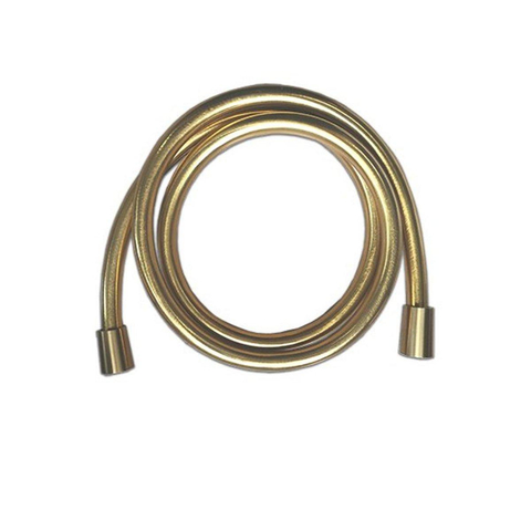 Fortifura Calvi Thermostatische badkraan - met staafhanddouche handdouchehouder en gladde doucheslang - PVD - geborsteld messing (goud) SW811958