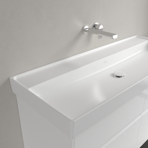 Villeroy & Boch Collaro lavabo - 120x47x16cm - sans trou de robinet - stone white mat SW358353