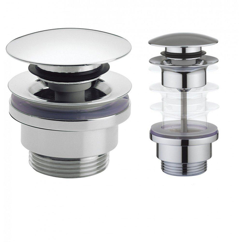 Saniclass bonde clic-clac - 5/4" - chrome - set de 2 SW717756