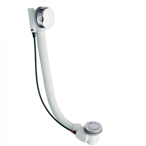 Crosswater Pliegerbadafvoercombinatie 6/4 - voor speciale baden - met waste regelbaar d.m.voor draaiknop40mm klemaansluit - hoogglans chroom SW22493