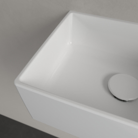Villeroy & Boch memento 2.0 fontein - voor handdoekhouder - 40x26cm - zonder overloop - met 1 kraangat - White Alpine (glans wit) SW336071