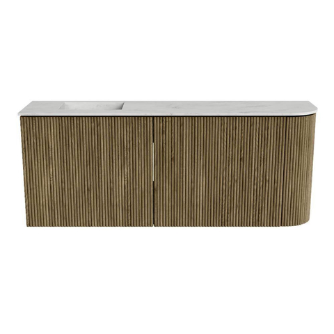 Mondiaz JOYA-DLUX 101.6cm toiletmeubel - ronding rechts kleur Dusk - Wastafel FAYE positie Links Zonder kraangat kleur Opalo. SW1423345