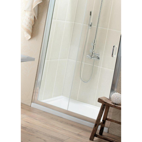 Crosswater Showertray Douchebak afvoer links - 100x80x4cm rechthoek - wit SW21546