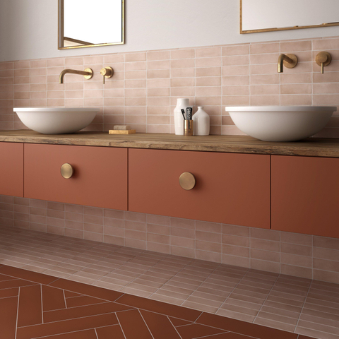 SAMPLE Terravito Ardeno Koko voor wand- en vloertegel - 150x50cm - 8mm - Roze SW1221467