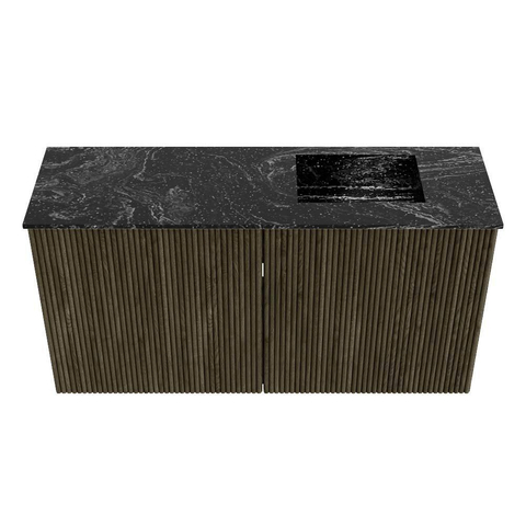 Mondiaz JOYA-DLUX 80cm toiletmeubel - kleur Shadow - Wastafel FAYE positie Rechts 1 kraangat kleur Lava. SW1422830