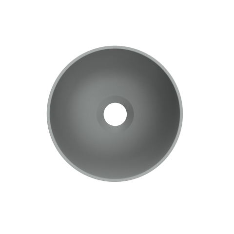 Arcqua Olivia Waskom - 22x22cm - rond - opbouw - mat grijs SW1447209