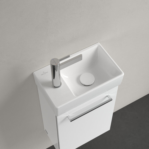 Villeroy & Boch Avento lave-mains 1 trou de robinet à gauche sans trop-plein 36x22cm - ceramic+ blanc SW445851