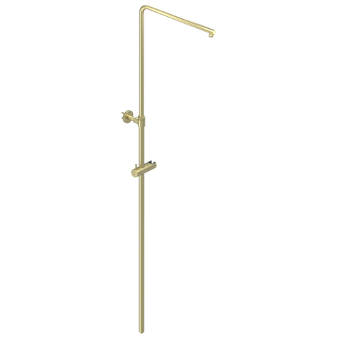 IVY Pact opbouw regendoucheset – Ø25 cm slim hoofddouche – glijstang – ronde handdouche – goud geborsteld SW1034832