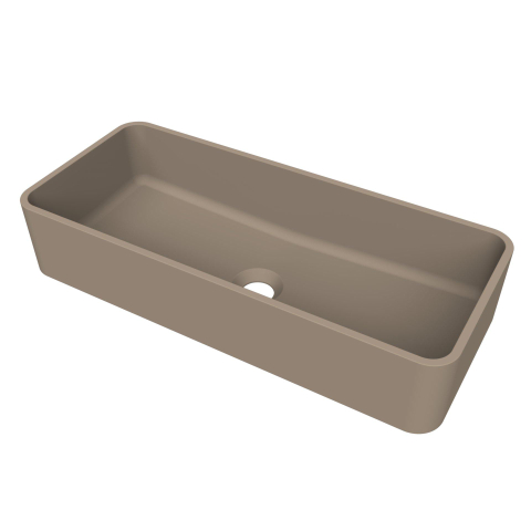 Arcqua Case waskom - rechthoek - 60x26cm - mat truffel SW1209095