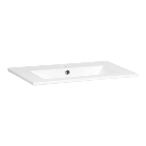 Saniclass Chacito Meuble de salle de bain - 60x40x55cm - lavabo en céramique brillant blanc - 1 vasque - 1 trou de robinet - 2 tiroirs - mat cotton (beige) SW1225242