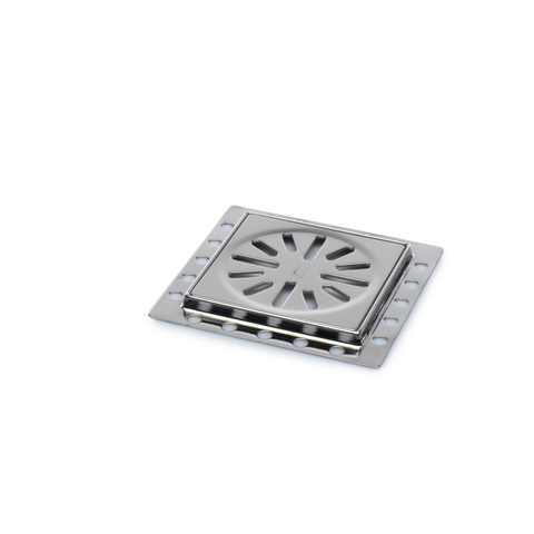 Aquaberg Renovatieput met RVS rooster 10x10cm inbouwhoogte 8mm 2300006
