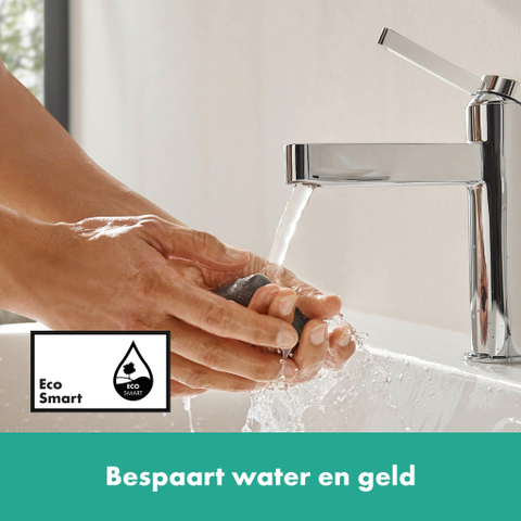 Hansgrohe Finoris Eengreeps wastafelmengkraan - 110 met PopUp - trekwaste - hoogglans chroom SW651001